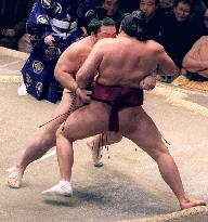 Chiyotaikai stays among leaders at New Year sumo